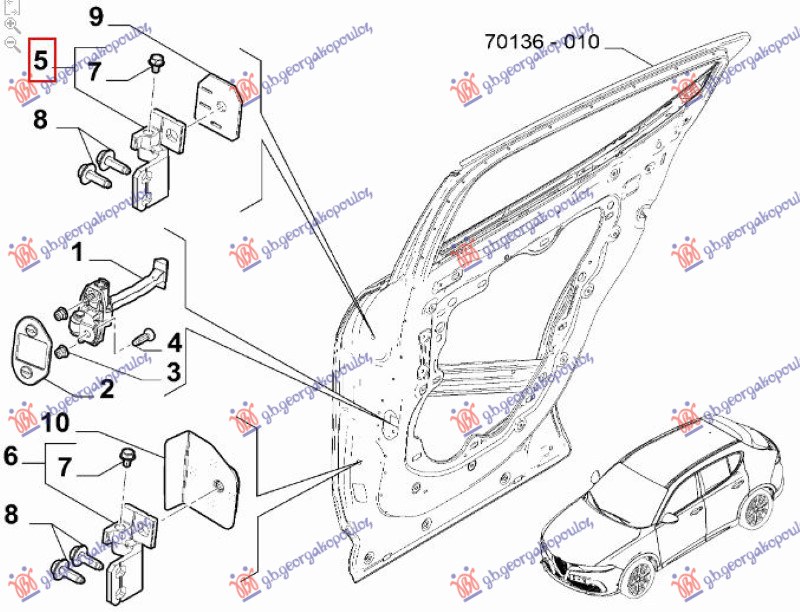 ΜΕΝΤΕΣΕΣ ΠΟΡΤΑΣ ΠΙΣΩ ΑΝΩ/ΚΑΤΩ (Γ) ΔΕΞ