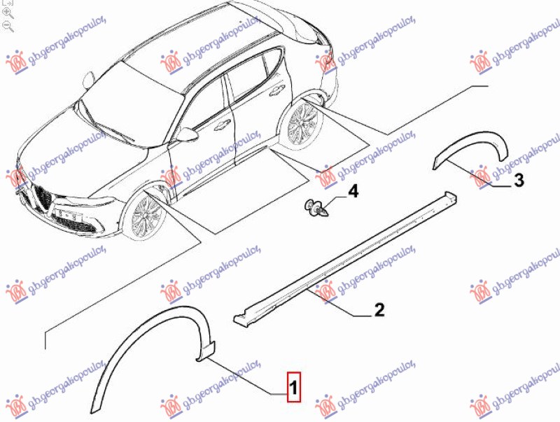 ΠΛΑΣΤΙΚΗ ΚΟΥΡΜΠΑ ΦΤΕΡΟΥ ΕΜΠΡΟΣ (Γ) ΑΡ
