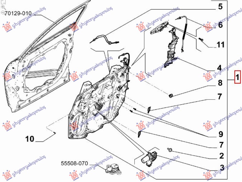 ΓΡΥΛΛΟΣ ΠΑΡΑΘΥΡΟΥ ΕΜΠΡΟΣ ΗΛΕΚΤΡΙΚΟΣ (ΧΩΡΙΣ ΜΟΤΕΡ) (ΜΕ ΕΠΕΝΔΥΣΗ) (Γ) ΔΕΞ