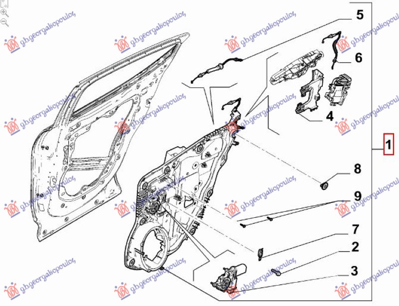 ΓΡΥΛΛΟΣ ΠΑΡΑΘΥΡΟΥ ΠΙΣΩ ΗΛΕΚΤΡΙΚΟΣ (ΧΩΡΙΣ ΜΟΤΕΡ) (ΜΕ ΕΠΕΝΔΥΣΗ) (Γ) ΑΡ