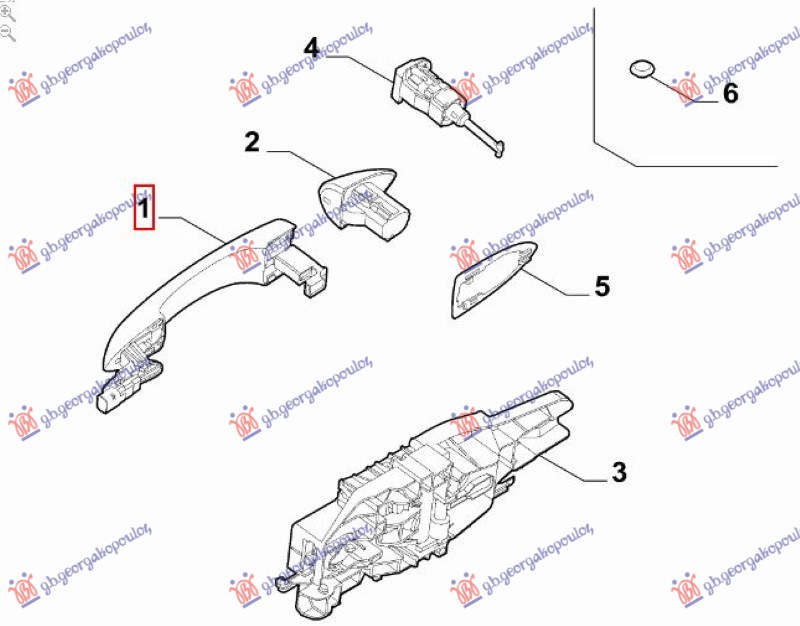 ΧΕΡΟΥΛΙ ΠΟΡΤΑΣ ΕΜΠΡΟΣ/ΠΙΣΩ (ΔΕΞΙ=ΑΡΙΣΤΕΡΟ) ΕΞΩ (Γ) ΔΕΞ