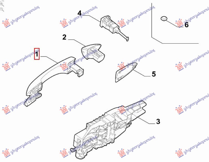 ΧΕΡΟΥΛΙ ΠΟΡΤΑΣ ΕΜΠΡΟΣ ΕΞΩ (ΜΕ ΤΡΥΠΑ ΓΙΑ ΑΦΑΛΟ) (KEYLESS) (Γ) ΑΡ