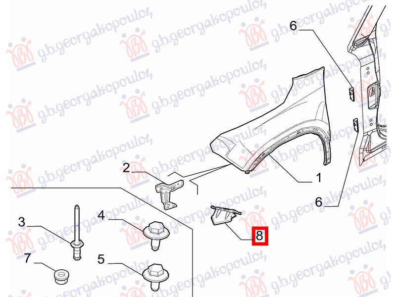 ΒΑΣΗ ΦΤΕΡΟΥ ΕΜΠΡΟΣ ΜΕΤΑΛΛΙΚΗ ΚΑΤΩ (Γ) ΑΡ