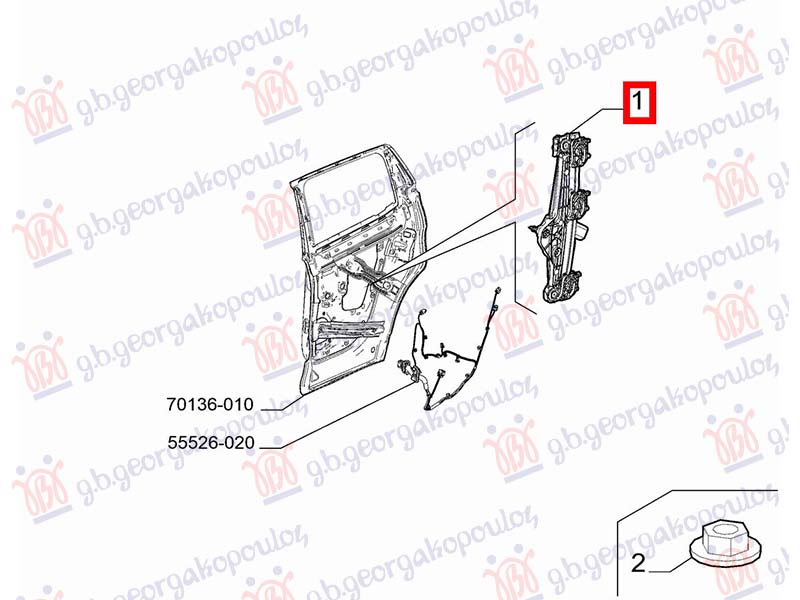ΓΡΥΛΛΟΣ ΠΑΡΑΘΥΡΟΥ ΠΙΣΩ ΗΛΕΚΤΡΙΚΟΣ (Γ) ΔΕΞ
