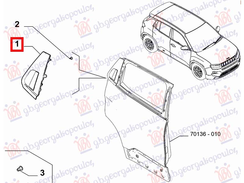 ΧΕΡΟΥΛΙ ΠΟΡΤΑΣ ΠΙΣΩ  ΕΞΩ (Γ) ΔΕΞ