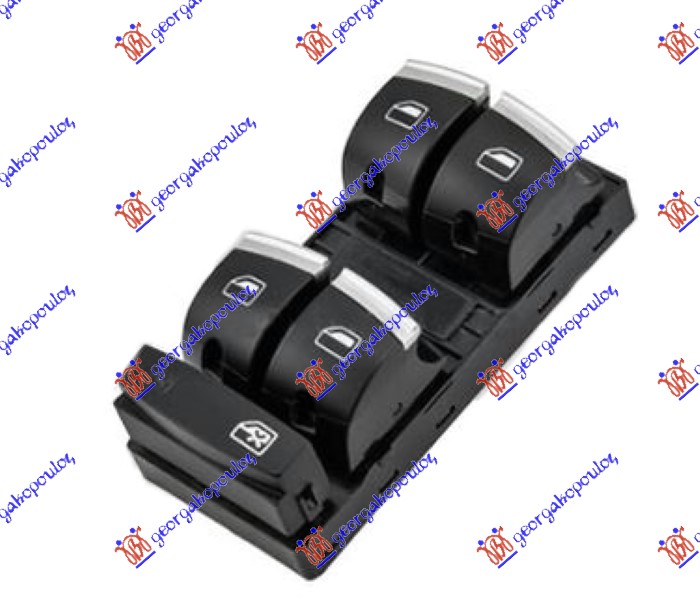 ΔΙΑΚΟΠΤΗΣ ΠΑΡΑΘΥΡΟΥ ΕΜΠΡΟΣ (Τετραπλός) (10pin) (Χρωμιο/Μαυρο) ΑΡ