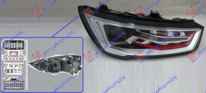 ΦΑΝΟΣ ΕΜΠΡΟΣ BI-XENON ΜΕ ΦΩΣ ΗΜΕΡΑΣ LED (S1 ΚΟΚ. ΣΕΙΡΙΤΙ) (HELLA) ΔΕΞ