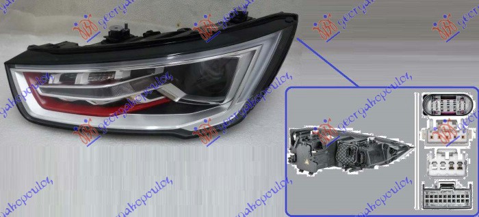 ΦΑΝΟΣ ΕΜΠΡΟΣ BI-XENON ΜΕ ΦΩΣ ΗΜΕΡΑΣ LED (S1 ΚΟΚ. ΣΕΙΡΙΤΙ) (HELLA) ΑΡ