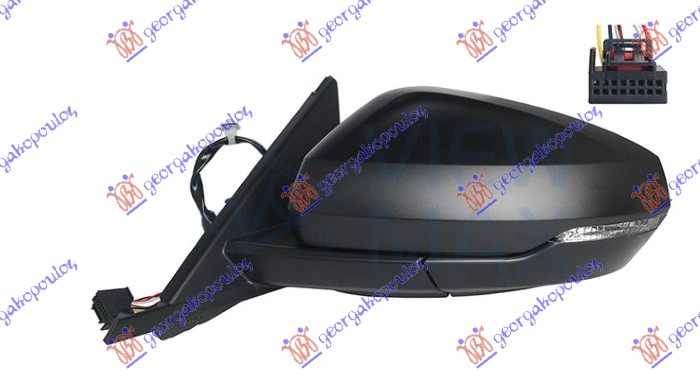 ΚΑΘΡΕΦΤΗΣ ΗΛΕΚΤΡΙΚΟΣ ΘΕΡΜΑΙΝΟΜΕΝΟΣ ΜΑΥΡΟΣ (ΜΕ ΦΛΑΣ) (Α ΠΟΙΟΤΗΤΑ) 6 PIN (ASPHERICAL GLASS) ΑΡ