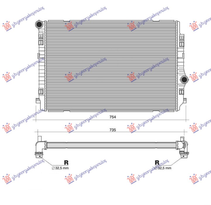 ΨΥΓΕΙΟ 2.0 TDi (135 KW) ΠΕΤΡΕΛΑΙΟ (650x450x32) (VALEO)