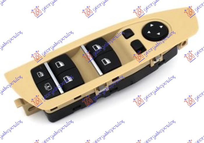 ΔΙΑΚΟΠΤΗΣ ΠΑΡΑΘΥΡΟΥ/ΚΑΘΡΕΦΤΩΝ ΜΕ ΑΝΑΚΛΙΣΗ ΕΜΠΡΟΣ (κουρτινα) (Μπέζ καπάκι) (Τετραπλός) (6pin) ΑΡ