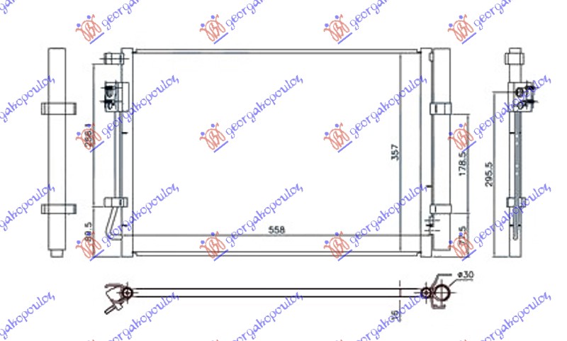 ΨΥΓΕΙΟ A/C 1.6-2.0 (520i) - 2.0 (528i) ΒΕΝΖΙΝΗ (595x480x16)