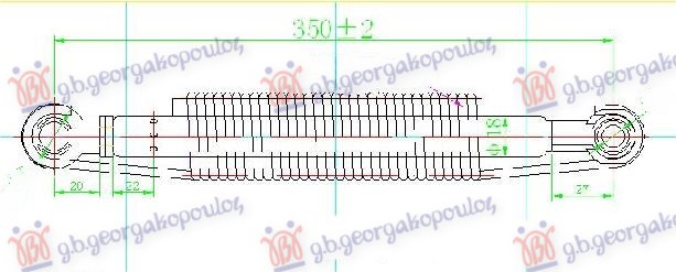 ΑΜΟΡΤΙΣΕΡ ΜΠΑΓΚΑΖ ΕΝΙΣΧΥΜΕΝΟ ΜΕ ΕΛΑΤΗΡΙΟ SEDAN (331L-180N) ΔΕΞ