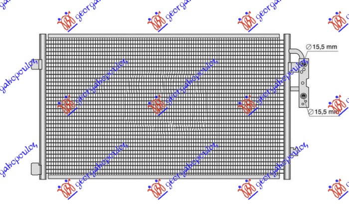 ΨΥΓΕΙΟ A/C ΒΕΝΖΙΝΗ/ΥΒΡΙΔΙΚΟ - ΗΛΕΚΤΡΙΚΟ (609x350x16)
