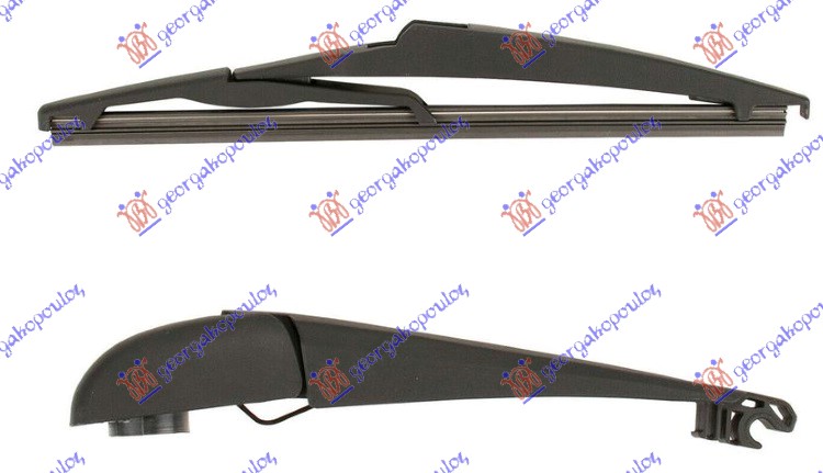 ΥΑΛΟΚΑΘΑΡΙΣΤΗΡΑΣ ΠΙΣΩ ΜΕ ΜΠΡΑΤΣΟ  250mm