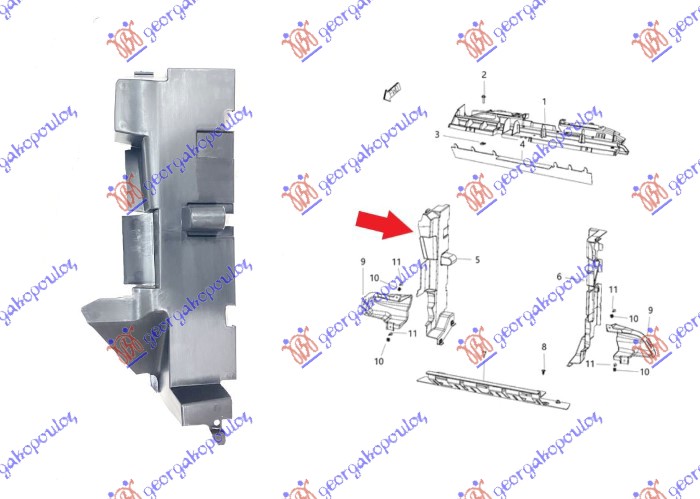 ΒΑΣΗ ΨΥΓΕΙΟΥ ΠΛΑΣΤΙΚΗ ΚΑΘΕΤΗ ΔΕΞ