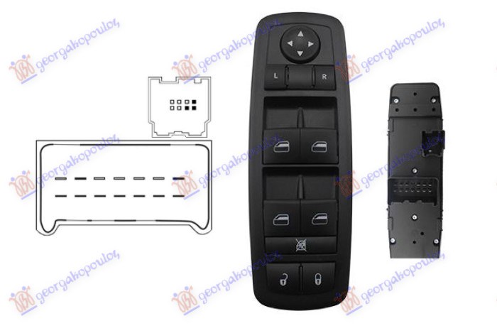 ΔΙΑΚΟΠΤΗΣ ΠΑΡΑΘΥΡΟΥ/ΚΑΘΡΕΦΤΩΝ ΕΜΠΡΟΣ ΚΕΝΤΡΙΚΟ ΚΛΕΙΔΩΜΑ (Τετραπλος) (12pin) ΑΡ