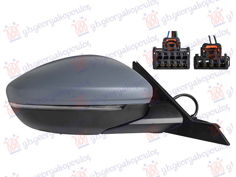 ΚΑΘΡΕΦΤΗΣ ΗΛΕΚΤΡΙΚΟΣ ΘΕΡΜΑΙΝΟΜΕΝΟΣ ΒΑΦΟΜΕΝΟΣ (ΜΕ ΦΛΑΣ & ΑΙΣΘΗΤΗΡΑ) (6+4 PIN) (Α ΠΟΙΟΤΗΤΑ) (CONVEX) ΔΕΞ