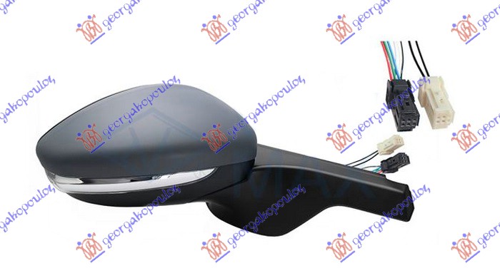 ΚΑΘΡΕΦΤΗΣ ΗΛΕΚΤΡΙΚΟΣ ΘΕΡΜΑΙΝΟΜΕΝΟΣ ΒΑΦΟΜΕΝΟΣ (ΜΕ ΦΛΑΣ & ΑΙΣΘΗΤΗΡΑ) (6+2 PIN) 2018- (Α ΠΟΙΟΤΗΤΑ) (CONVEX GLASS) ΔΕΞ