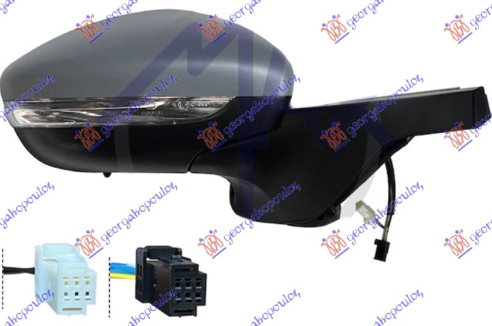 ΚΑΘΡΕΦΤΗΣ ΗΛΕΚΤΡΙΚΟΣ ΘΕΡΜΑΙΝΟΜΕΝΟΣ ΒΑΦΟΜΕΝΟΣ (ΜΕ ΦΛΑΣ & BLIS & ΑΙΣΘΗΤΗΡΑ) (6+4 PIN) 2018- (CONVEX GLASS) ΔΕΞ