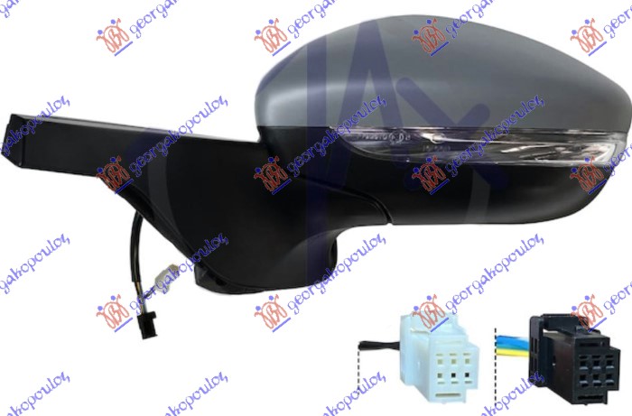 ΚΑΘΡΕΦΤΗΣ ΗΛΕΚΤΡΙΚΟΣ ΘΕΡΜΑΙΝΟΜΕΝΟΣ ΒΑΦΟΜΕΝΟΣ (ΜΕ ΦΛΑΣ & BLIS) (6+2 PIN) 2018- (CONVEX GLASS) ΑΡ