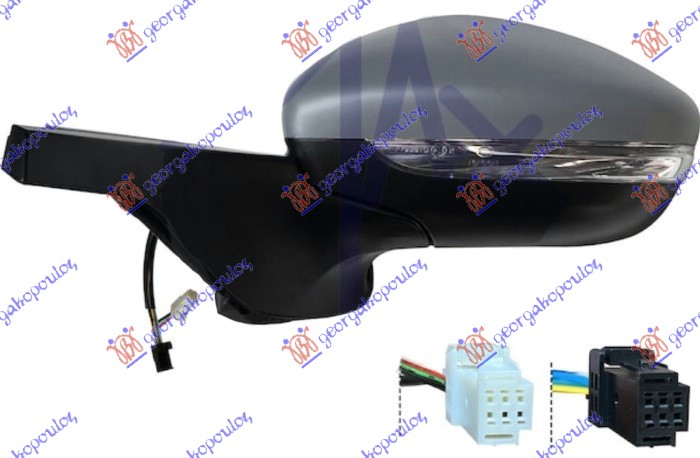 ΚΑΘΡΕΦΤΗΣ ΗΛΕΚΤΡΙΚΟΣ ΘΕΡΜΑΙΝΟΜΕΝΟΣ ΗΛΕΚΤΡΙΚΑ ΑΝΑΚΛΙΝΟΜΕΝΟΣ ΒΑΦΟΜΕΝΟΣ (ΜΕ ΦΛΑΣ & BLIS) (6+4 PIN) 2018- (CONVEX GLASS) ΑΡ