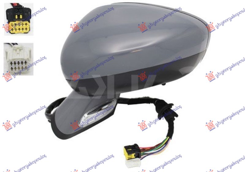 ΚΑΘΡΕΦΤΗΣ ΗΛΕΚΤΡΙΚΟΣ ΘΕΡΜΑΙΝΟΜΕΝΟΣ ΗΛΕΚΤΡΙΚΑ ΑΝΑΚΛΙΝΟΜΕΝΟΣ ΒΑΦΟΜΕΝΟΣ ΜΕ ΜΝΗΜΗ (ΜΕ ΦΛΑΣ & ΦΩΣ ΑΣΦΑΛΕΙΑΣ) (CONVEX GLASS) ΑΡ