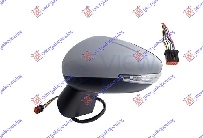 ΚΑΘΡΕΦΤΗΣ ΗΛΕΚΤΡΙΚΟΣ ΘΕΡΜΑΙΝΟΜΕΝΟΣ ΜΑΥΡΟΣ (ΜΕ ΦΛΑΣ) 6 PIN (Α ΠΟΙΟΤΗΤΑ) (CONVEX GLASS) ΑΡ