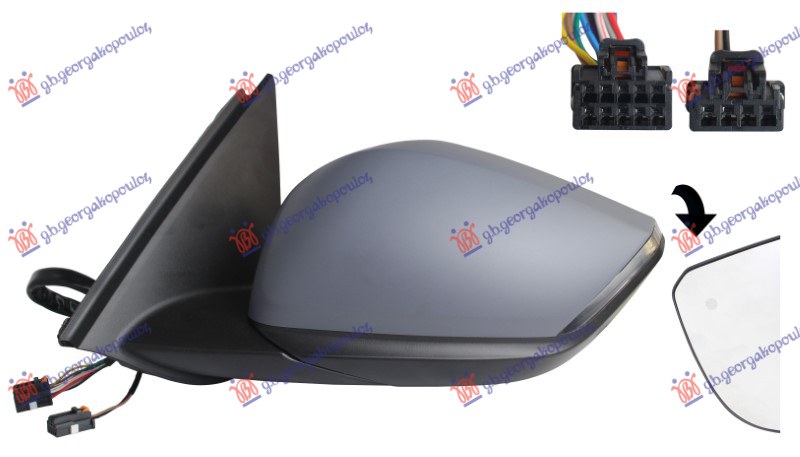 ΚΑΘΡΕΦΤΗΣ ΗΛΕΚΤ. ΘΕΡΜ. ΗΛ.ΑΝΑΚΛ. ΒΑΦΟΜ. (ΜΕ ΦΛΑΣ & ΦΩΣ ΑΣΦ. & BLIS) (10H10P+4H2P) (Α ΠΟΙΟΤΗΤΑ) (CONVEX GLASS) ΑΡ