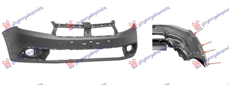 ΠΡΟΦΥΛΑΚΤΗΡΑΣ ΕΜΠΡΟΣ ΒΑΦΟΜΕΝΟΣ STEPWAY (ΜΕ 4 ΤΡΥΠΕΣ ΓΙΑ ΒΑΣΗ ΠΛΑΙΝΗ) (Α ΠΟΙΟΤΗΤΑ)