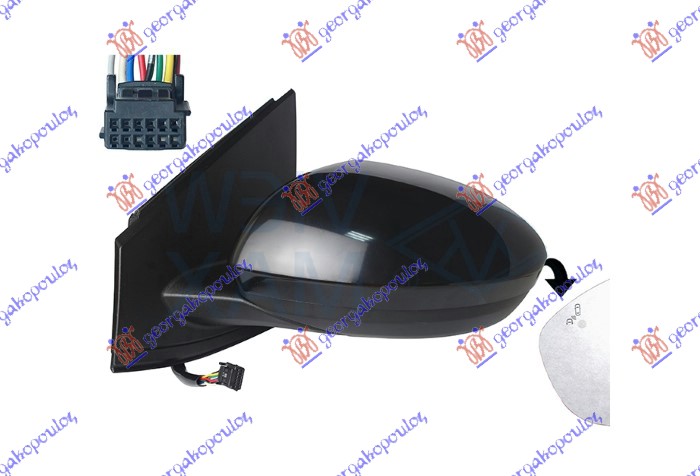 ΚΑΘΡΕΦΤΗΣ ΗΛΕΚΤΡΙΚΟΣ ΘΕΡΜΑΙΝΟΜΕΝΟΣ ΒΑΦΟΜΕΝΟΣ (ΜΕ BLIS) (7 PIN) (Α ΠΟΙΟΤΗΤΑ) (CONVEX GLASS) ΑΡ