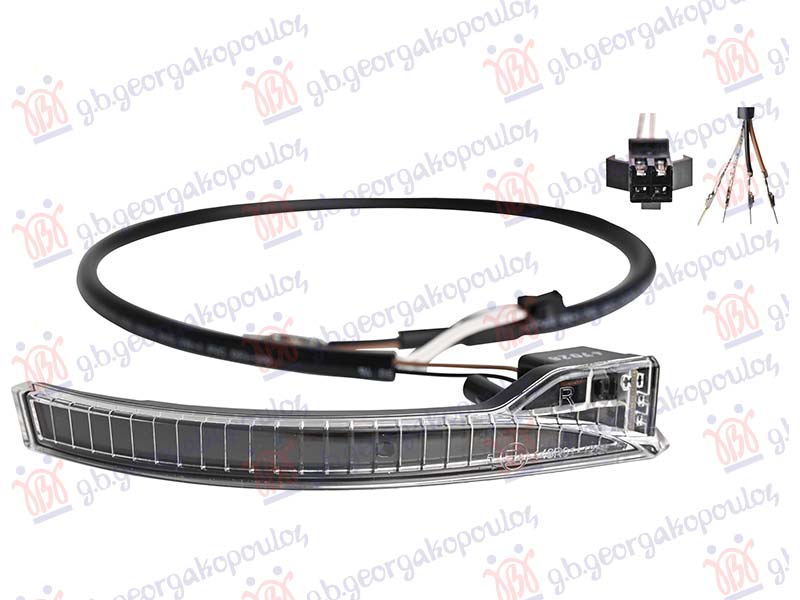 ΦΛΑΣ ΚΑΘΡΕΦΤΗ ΜΕ ΝΤΙΖΕΣ LED (4pin) ΔΕΞ