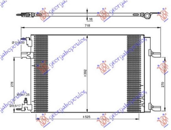 ΨΥΓΕΙΟ A/C ΒΕΝΖΙΝΗ/ΠΕΤΡΕΛΑΙΟ (520x390x16) (KOYO)