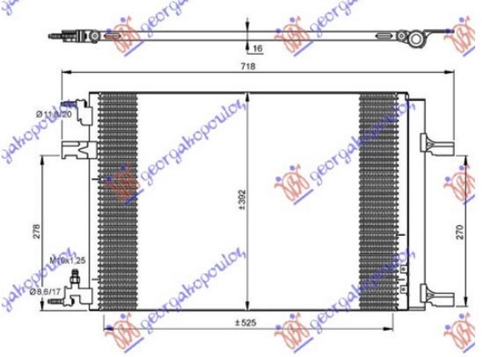 ΨΥΓΕΙΟ A/C 1.0-1.2 ΒΕΝΖΙΝΗ (405x400x16) (KOYO)