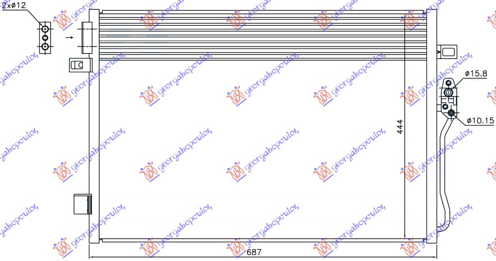 ΨΥΓΕΙΟ A/C ΒΕΝΖΙΝΗ-ΠΕΤΡΕΛΑΙΟ ΑΥΤΟΜΑΤΟ (645x460x16)