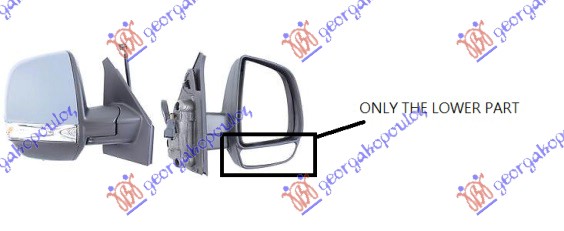 ΚΡΥΣΤΑΛΛΟ ΚΑΘΡΕΦΤΗ ΚΑΤΩ (CARGO) (CONVEX GLASS) ΔΕΞ