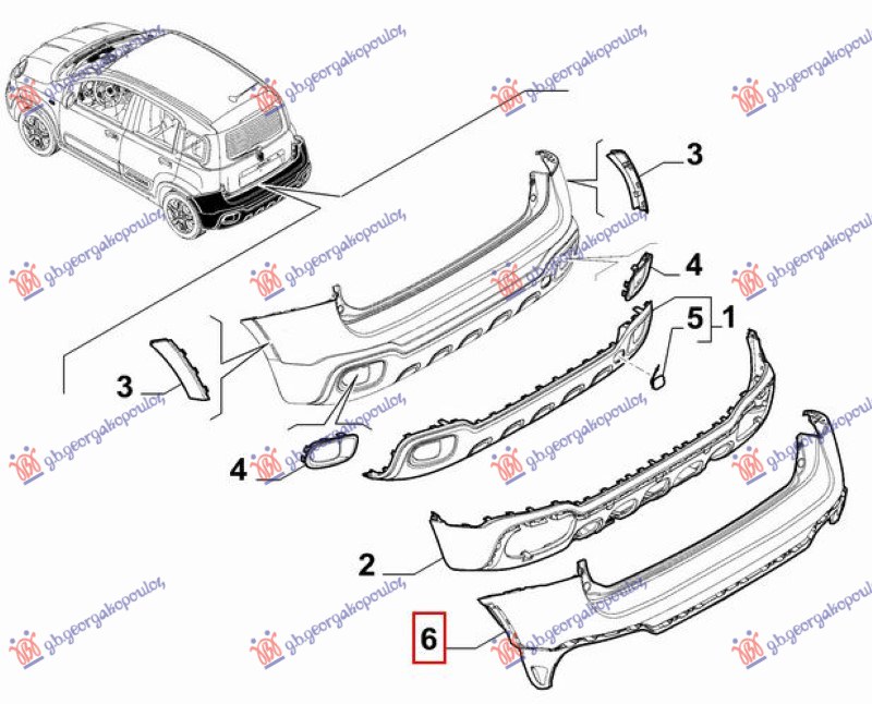 ΠΡΟΦΥΛΑΚΤΗΡΑΣ ΠΙΣΩ ΑΝΩ ΒΑΦΟΜΕΝΟΣ (CROSS) (Γ)