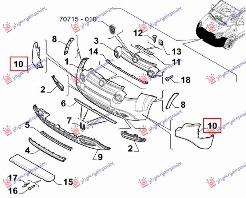 ΑΚΡΟ ΠΡΟΦΥΛΑΚΤΗΡΑ ΕΜΠΡΟΣ (CROSS) (Γ) ΔΕΞ