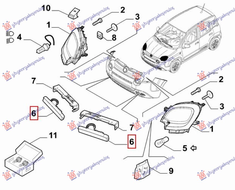 ΦΑΝΟΣ ΗΜΕΡΑΣ ΕΜΠΡΟΣ LED (CROSS) (Γ)