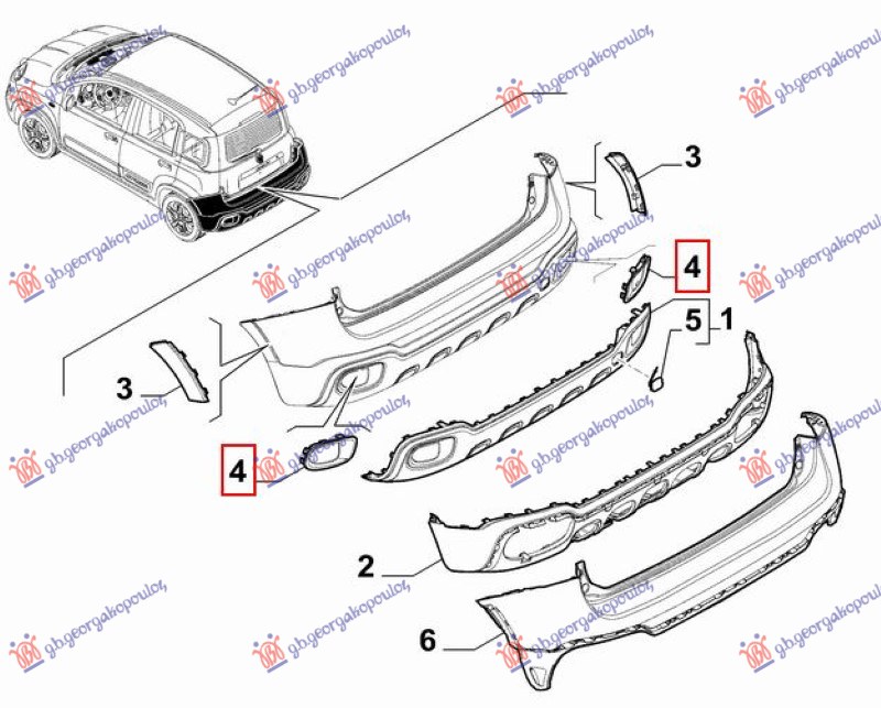 ΠΛΑΙΣΙΟ ΦΑΝΟΥ ΟΜΙΧΛΗΣ ΠΙΣΩ (CROSS) (Γ) ΔΕΞ