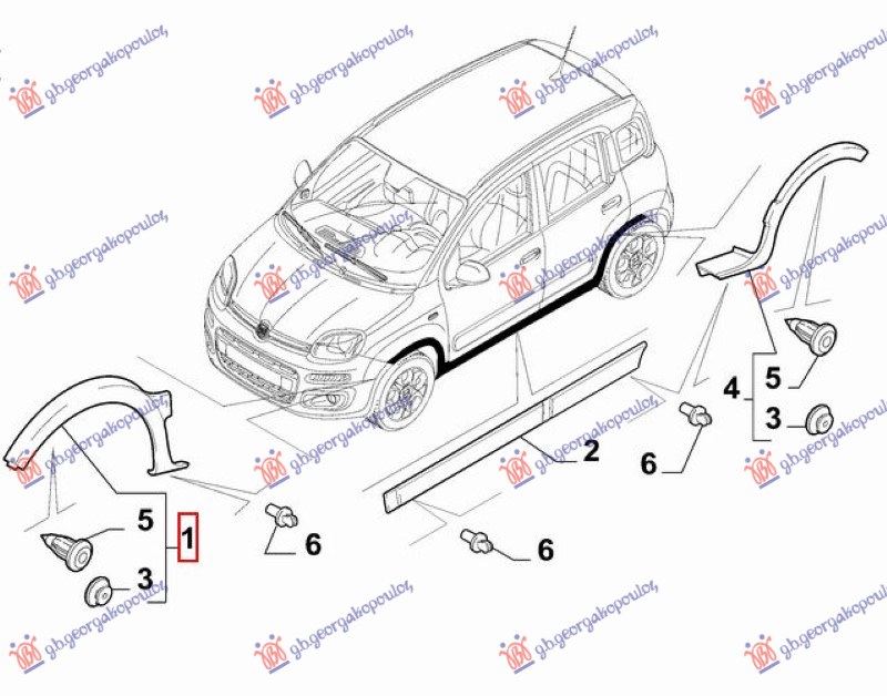 ΠΛΑΣΤΙΚΗ ΚΟΥΡΜΠΑ ΦΤΕΡΟΥ ΕΜΠΡΟΣ (CROSS) (Γ) ΔΕΞ