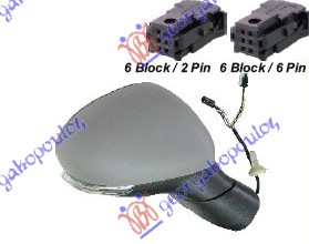 ΚΑΘΡΕΦΤΗΣ ΗΛΕΚΤΡΙΚΟΣ ΘΕΡΜΑΙΝΟΜΕΝΟΣ ΒΑΦΟΜΕΝΟΣ (ΜΕ ΦΛΑΣ & ΑΙΣΘΗΤΗΡΑ) (CONVEX GLASS) ΔΕΞ