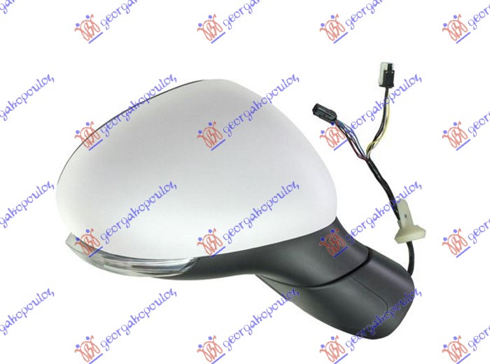 ΚΑΘΡΕΦΤΗΣ ΗΛΕΚΤΡΙΚΟΣ ΘΕΡΜΑΙΝΟΜΕΝΟΣ ΜΕ ΚΑΠΑΚΙ ΧΡΩΜΙΟ (Μ/ΦΛΑΣ & ΑΙΣΘΗΤΗΡΑ) (CONVEX GLASS) ΔΕΞ