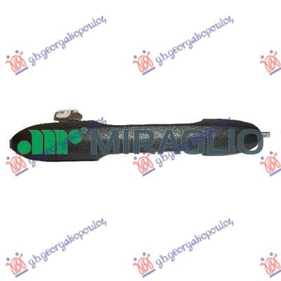 ΧΕΡΟΥΛΙ ΠΟΡΤΑΣ ΕΜΠΡΟΣ ΕΞΩ  (ΧΩΡΙΣ ΤΡΥΠΑ ΓΙΑ ΑΦΑΛΟ) ΜΑΥΡΟ ΤΙΤΑΝΙΟ  (ABARTH) ΔΕΞ