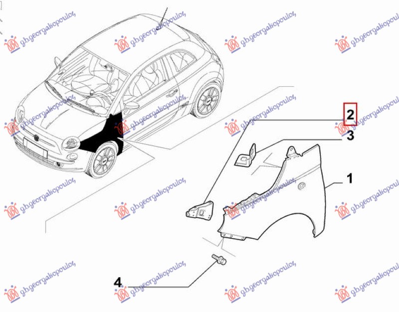 ΒΑΣΗ ΦΤΕΡΟΥ ΕΜΠΡΟΣ ΜΕΤΑΛΛΙΚΗ (ΕΜΠΡΟΣ ΚΟΜΜΑΤΙ) (Γ) ΔΕΞ