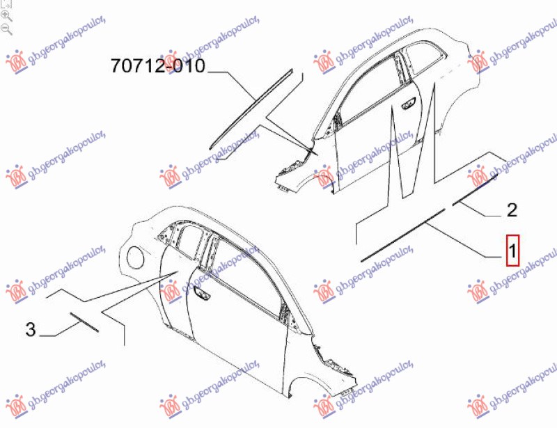 ΔΙΑΚΟΣΜΗΤΙΚΟ ΠΟΡΤΑΣ ΕΜΠΡΟΣ ΧΡΩΜΙΟ (Γ) ΔΕΞ