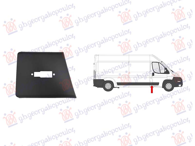 ΦΑΣΑ ΚΟΛΩΝΑΣ ΠΟΡΤΑΣ ΕΜΠΡΟΣ ΜΑΥΡΗ (ΕΜΠΡΟΣ ΚΟΜΜΑΤΙ) (ΚΟΝΤΟ / ΜΑΚΡΥ ΜΕΤΑΞΩΝΙΟ) (ΜΕ ΤΡΥΠΑ ΓΙΑ ΦΩΣ ΟΓΚΟΥ) ΔΕΞ