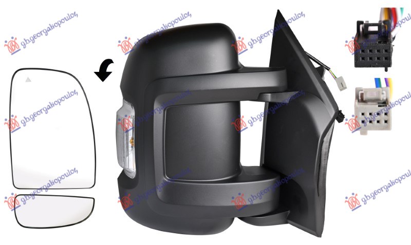 ΚΑΘΡΕΦΤΗΣ ΗΛΕΚΤ. ΘΕΡΜΑΙΝ. ΚΟΝΤΟΣ ΗΛ. ΑΝΑΚΛ. (ΜΕ ΦΛΑΣ & BLISS) (ΜΕ ΦΩΣ ΟΓΚΟΥ 16W) (8H8P+8H4P) (Α ΠΟΙΟΤΗΤΑ) (CONVEX GLASS) ΔΕΞ