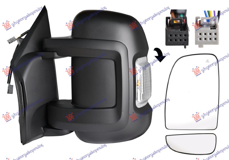 ΚΑΘΡΕΦΤΗΣ ΗΛΕΚΤ. ΘΕΡΜΑΙΝ. ΚΟΝΤΟΣ ΗΛ. ΑΝΑΚΛ. (ΜΕ ΦΛΑΣ & BLISS) (ΜΕ ΦΩΣ ΟΓΚΟΥ 16W) (8H8P+8H4P) (Α ΠΟΙΟΤΗΤΑ) (CONVEX GLASS) ΑΡ