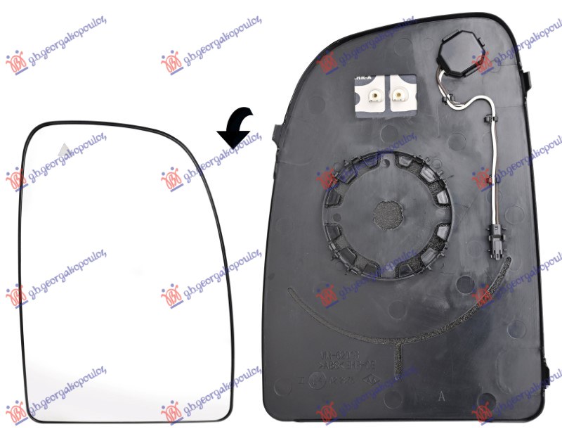 ΚΡΥΣΤΑΛΛΟ ΚΑΘΡΕΦΤΗ ΘΕΡΜΑΙΝΟΜΕΝΟ ΜΕ BLIS (ΑΝΩ ΚΟΜΜΑΤΙ) (CONVEX GLASS) ΔΕΞ